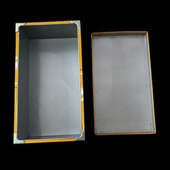 昭和レトロ ブリキ衣装ケース 橙色 兎 うさぎ ウサギ模様の画像