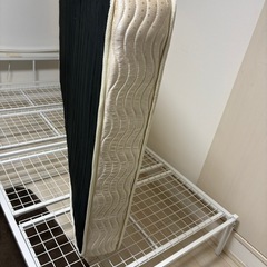 【格安・美品】ニトリ シングルパイプベッド（バジーナ）＆コイルマットレス（ポルタ2）セットの画像