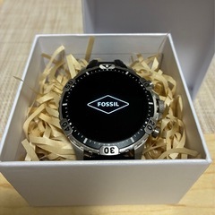 《新品》FOSSIL スマートウォッチ FTW4041ブラック/シルバー 本体の画像