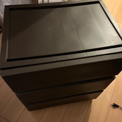 ニトリ3段チェスト　ブラウン　収納の画像