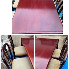 カリモク　テーブルセット　椅子4脚の画像