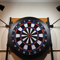 【美品・フルセット】DARTSLIVE Home + BLITZERスタンド（ライト・ダーツ一式付）の画像