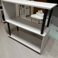 ラック S字 オープンラック 3段 スリム 薄型 おしゃれ 収納棚の画像