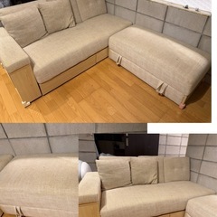 ただで譲ります！ダブルソファの画像