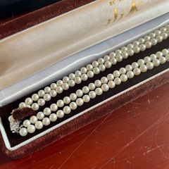 美品　パールネックレス　２連の画像