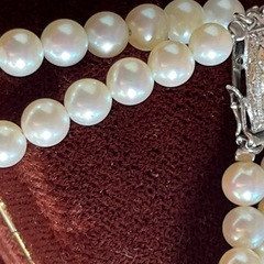 美品　パールネックレス　２連の画像