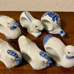 かわいい動物のテーブルナプキンホルダー６個セット新品未使用の画像