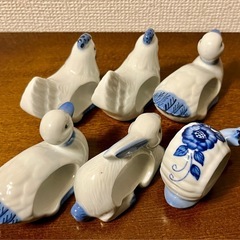 かわいい動物のテーブルナプキンホルダー６個セット新品未使用の画像