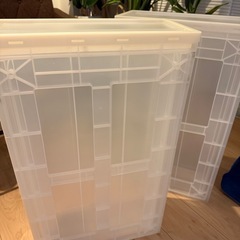 無印良品　ポリプロピレン　衣装ケース　　小 約幅４０×奥行６５×高さ１８ｃｍ　2個の画像