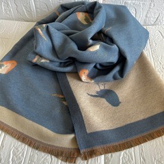 ストール　マフラー　大判　リバーシブル　冬の画像