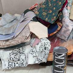 【はぎれ カット布 生地】いろいろまとめて/大量/総重量約17㎏/検)パッチワーク/リメイク/ハンドメイド/布地/木綿/生地/素材の画像