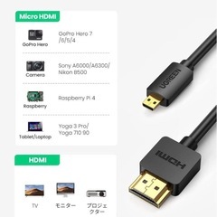 UGREEN HDMI to Micro HDMIケーブルの画像