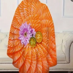 サーモン デザイン ブランケット　2,774円の画像