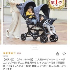 双子・兄弟用ベビーカー｜KATOJI｜美品・付属品完備・2023年購入の画像
