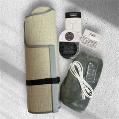 【2個セット】パネルヒーター ファン型 ブランケット リモコン付 足元ヒーターの画像