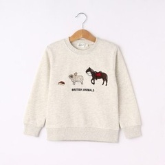 【リンクコーデ】アニマル刺繍スウェット 120cmの画像