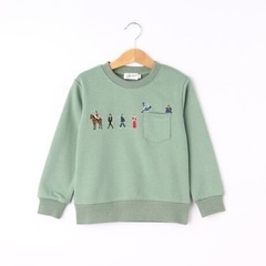 【リンクコーデ】ピープル刺繍スウェット(110cm)の画像