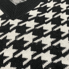 ニット ベスト 千鳥柄の画像
