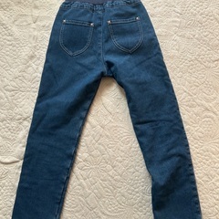 150【ハローキティ】フェリシモ裏起毛キッズジーパン（ウエストゴム）の画像