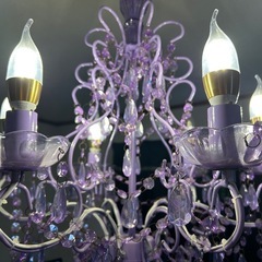 LED シャンデリア　パープルの画像