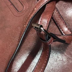 トート バッグ レディース ショルダー レザー 合皮 ワインの画像