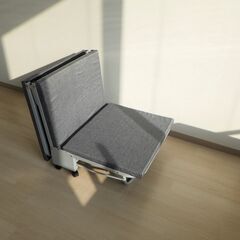 折りたたみベッド（グレー）【小金井市民限定】（小金井市再生家具）品番：12-02-08 ※新規優先の画像