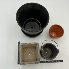 ガーデンポット4点おまとめ　植木鉢　ガーデニング　インテリアにもの画像