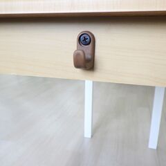 ワークデスク（ナチュラル×ホワイト）【小金井市民限定】（小金井市再生家具）品番：12-02-09 ※新規優先の画像