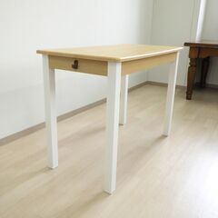 ワークデスク（ナチュラル×ホワイト）【小金井市民限定】（小金井市再生家具）品番：12-02-09 ※新規優先の画像