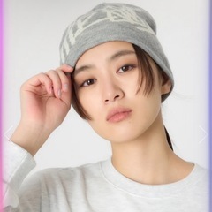 グレー ニット帽 フリーサイズ アクリル100% ロデオクラウンズの画像