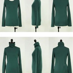 【新品】裏起毛インナー Lサイズ 2着 グリーン ブラックの画像