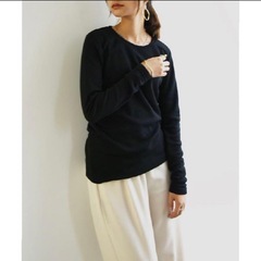 【新品】裏起毛インナー Lサイズ 2着 グリーン ブラックの画像