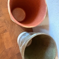 和食器 ペア 引き出物湯呑み土物赤雲流しフリーカップ タンブラー アイス コーヒー ティー お茶 酒 ビール おうち 父の日 うつわ セトモノホンポ(Setomonohonpo) メーカー名	せともの本舗　陶器 軽井沢 春日井の画像
