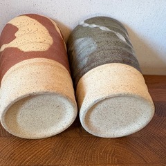 和食器 ペア 引き出物湯呑み土物赤雲流しフリーカップ タンブラー アイス コーヒー ティー お茶 酒 ビール おうち 父の日 うつわ セトモノホンポ(Setomonohonpo) メーカー名	せともの本舗　陶器 軽井沢 春日井の画像