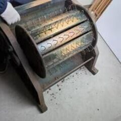 大竹式　人力　足踏み脱穀機　実働品　昭和レトロの画像