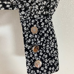 【値下げ】【セット販売】ロングベスト（ジレ）と花柄ブラウスの画像