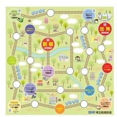 レジャーシート60×60　埼玉高速鉄道すごろく付きの画像