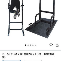 懸垂マシン　マット付きの画像