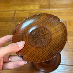 コップ用の木製のお皿　4個の画像