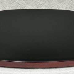 大きめお盆　小判型　漆塗り　未使用品の画像