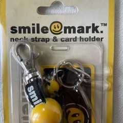 handy smile mark スマイルマーク ネックストラップ & カードホルダー ミニライト付き 未使用自宅保管品  の画像