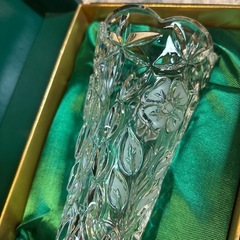 ボヘミアンクリスタルガラス　BOHEMIA CRYSTAL フラワーベース 花瓶の画像