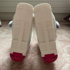 【女の子スキー靴】ピンク×白19cmの画像