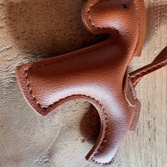 チャーム ロデオ ペガサス バッグチャーム ブラウン レザー 馬 ポニー茶色ストラップの画像