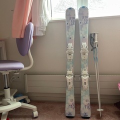 【終了】女の子スキー&ストック100cmくらいの画像