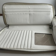 Michael Kors マイケルコース ラウンドファスナー長財布 MK柄 総柄 PVCレザー ホワイト系 の画像