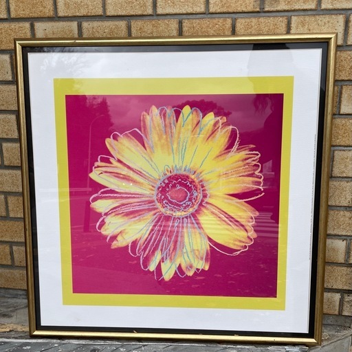 本日タイムセール！アンディ・ウォーホル　デイジー　ポップアート　額装　名画 アンディ・ウォーホル 額付き デイジー ポップアート 額装 名画 セール中