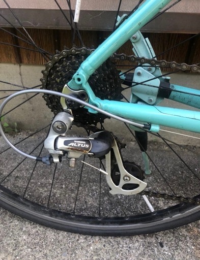 bianchi クロスバイク 空気入れ チェーンロック 付き　