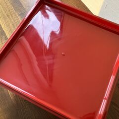 【中古】かわいらしい梅模様　三段重箱の画像