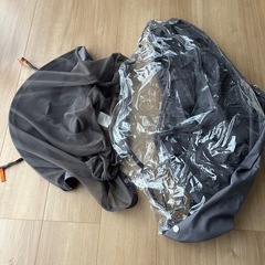 ベビーカー　ストッケ　グレー　レインカバー&メッシュカバー付きの画像